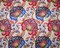 Blue-Pink-Multi Cotton-Rayon Floral Printed Lawn Woven Fabric By the Yard